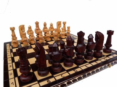 Edles grosses Schach Schachspiel 60 x 60 Handgeschnitzt NEU Holz Exklusive