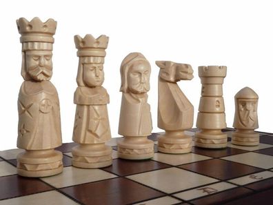 Edles grosses Schach Schachspiel 50 x 50 cm Handgeschnitzt Geschnitzt Holz