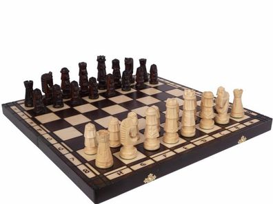 Edles grosses Schach Schachspiel 50 x 50 cm Exklusiv Geschnitzt Handgeschnitzt Holz