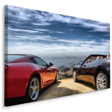 CANVAS Leinwandbild XXL Wandbilder Wohnzimmer Autos Fahrzeuge Landschaft 504