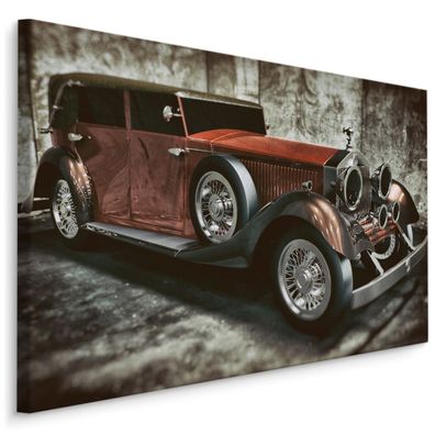 CANVAS Leinwandbild XXL Wandbilder auf Leinwand Altes Auto Vintage 531