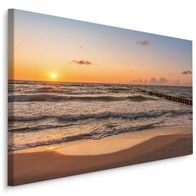 CANVAS Leinwandbild XXL Wandbilder Baltisches Meer Landschaft 3D 589