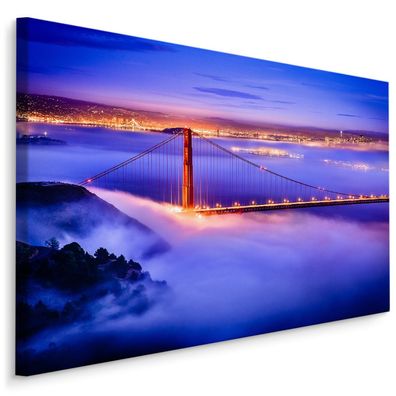 CANVAS Leinwandbild XXL Wandbilder San Franciscos Golden Gate Bridge 152
