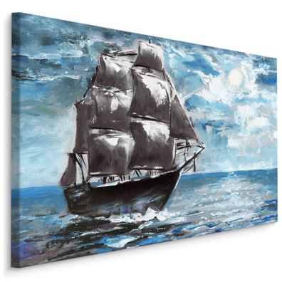 CANVAS Leinwandbild XXL Wandbilder Kunstdruck Esszimmer Schiff Meer Ozean 635
