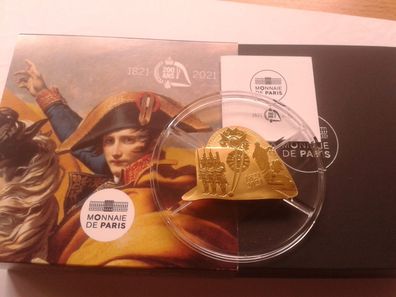 Original 200 euro 2021 PP Frankreich 200 Jahre Napoleon 1 Unze 31,1g 999er Gold shape