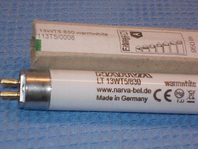 NARVA LT 13WT5/830 warmwhite www. narva-bel. de Made in Germany CE 13 w watt 53 cm g5