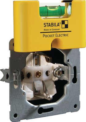 Wasserwaage Pocket Electric 7cm Ku. gelb ± 1mm/ m m. Magnet Stabila