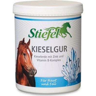Stiefel Kieselgur 1 kg mit Zink und Vitamin B Komplex Juckreiz Fellwechsel Pferd