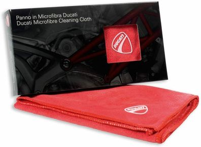 Original DUCATI Mikrofaser Tuch Reinigungstuch Poliertuch rot