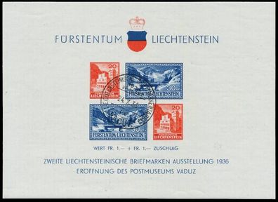 Liechtenstein BLOCK Kleinbogen Block 2 gestempelt X2EE2FA