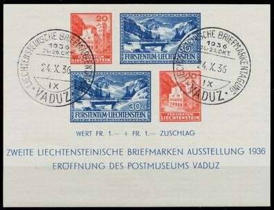 Liechtenstein 1936 Nr 151 + 151A zentrisch gestempelt X2EE312