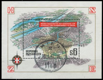 Österreich BLOCK Kleinbogen Block 8 zentrisch gestempelt X2EE3DA