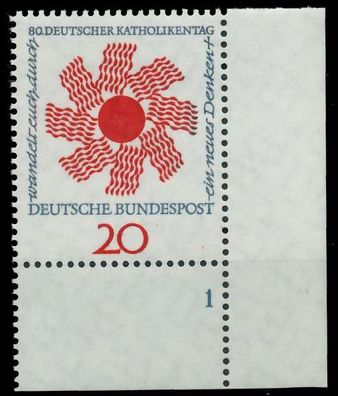 BRD BUND 1964 Nr 444 postfrisch Formnummer 1 X307F3E
