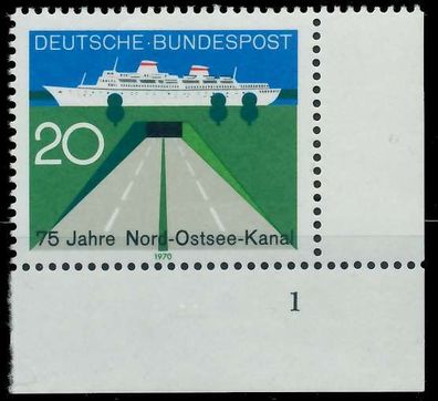 BRD BUND 1970 Nr 628 postfrisch Formnummer 1 X31011E