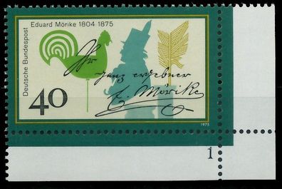 BRD BUND 1975 Nr 842 postfrisch Formnummer 1 X3137E6