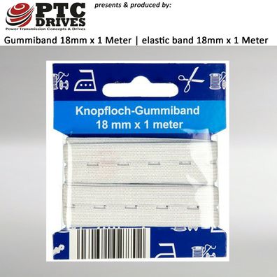 18mm Gummiband / Gummilitze für Mundschutz / Masken Fertigung (1 Meter) Kochfest