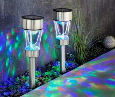 Solar-Gartenstecker "Dancing Light" 2er-Set Solar Gartendeko LED Deko Dekoration