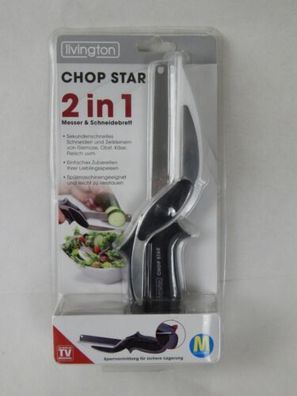 Livington Chop Star Messer, Messerschere Schere Universalmesser Küchenmesser