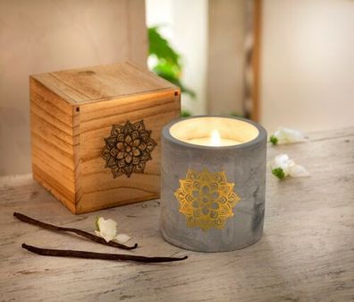 Knisterkerze "Silence" mit Vanilleduft Duftkerze Kerzen Teelichter Geschenk Deko