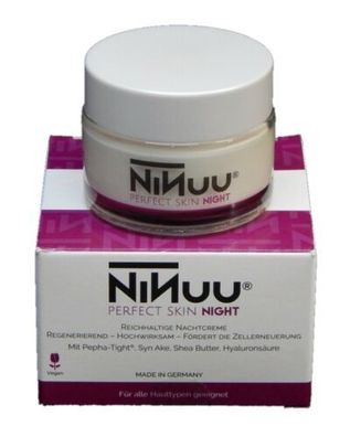 Ninuu Perfect Skin Night Gesichtscreme Creme Nachtcreme Gesichtspflege Vegan