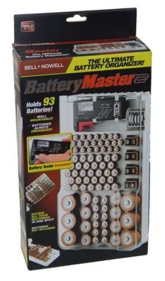 Batterie Master Aufbewahrungsbox für 93 Batterien mit Batterietester