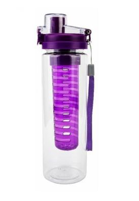 Trinkflasche mit Aromaeinsatz, lila Sportflasche Getränkeflasche Fitness-Shaker