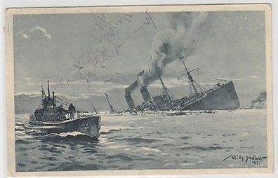 65743 Offizielle Postkarte U-Boot Tag Juni 1917