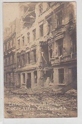 60167 Foto Ak Berlin Zerstörung durch Minen in der alten Schützenstraße 1919