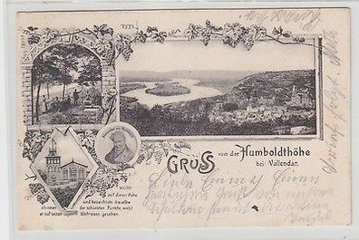 66177 Mehrbild Ak Gruß von der Humboldthöhe bei Vallendar 1904