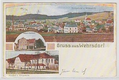 65369 Ak Lithographie Gruß aus Wehrsdorf 1910