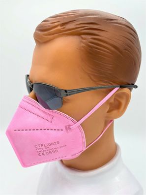 10 x FFP2 Maske Rosa Mundschutz Masken Atemschutz 5-lagig Zertifikat ROSA
