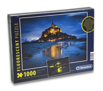 Clementoni 97239 - Puzzle - Le Mont Saint-Michel (fluoreszierend, 1000 Teile)