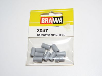Brawa 3047 - 10 Muffen rund - grau - Originalverpackung
