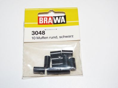 Brawa 3048 - 10 Muffen rund - schwarz - Originalverpackung