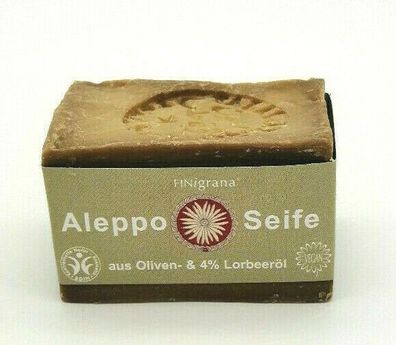 Alepposeife mit Olivenöl 96% und Lorbeeröl 4% Finigrana 180g