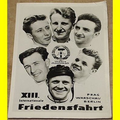 Foto selten ! Unsere Mannschaft - XIII . (13.) Internationale Friedensfahrt 1960