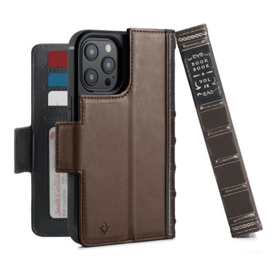 Twelve South BookBook Leder Etui für iPhone 12 mini (MagSafe) - Braun