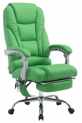 XXL Bürostuhl 150 kg belastbar grün Kunstleder Chefsessel Massagefunktion