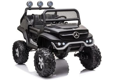 Mercedes UNIMOG S 4x45W Kinderauto Kinderelektroauto Kinderfahrzeug 12V7AH Schwarz