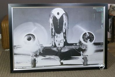 Wandbild Flugzeug Propeller Boeing Kunstdruck Bild Douglas DC-3 Deko 150 cm neu