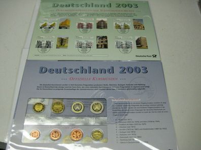 5 x 3,88 Euro KMS 2003 Prägestätten A D F G J PP mit 123,60 Euro Briefmarken