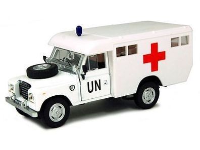 Landrover Defender 109 UN Rescue, Cararama Auto Modell 1:43, Neu, OVP