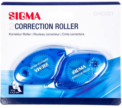 2 x SIGMA Korrektur-Roller 10 m x 4,2 mm blau oder 6 m x 5 mm grau NEU OVP