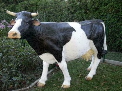 XXL Kuh lebensgross ca. 230cm Premium Gartendeko lebensecht Garten Deko Figur