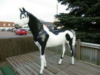 XXL Pferd lebensgross Premium Gartendeko ca.220cm Gartendekoration Deko Figur