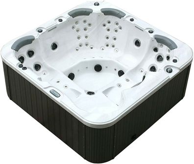 Luxus SPA LED Whirlpool SET 230 x 230 cm Farblicht + Outdoor + Indoor Pool 6 Pers.