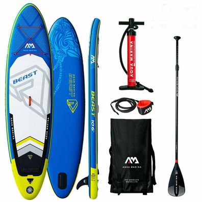 Luxus Stand Up Paddle SET Beast 320x81cm aufblasbar Surfboard SUP Board 2021