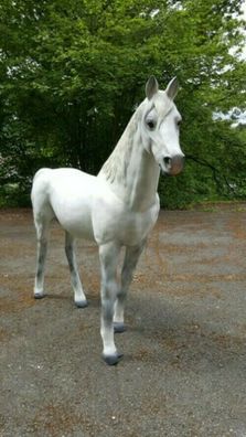 XXL Pferd lebensgross Gartendeko ca.220cm Premium Gartendekoration Deko Figur w