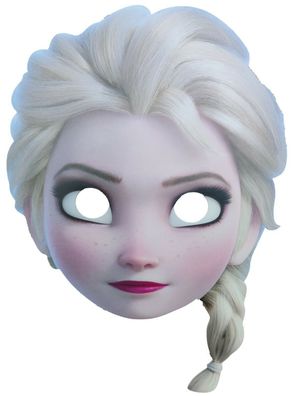 Maske Elsa - hochwertiger Druck Frozen Märchen Movie Kostümzubehör