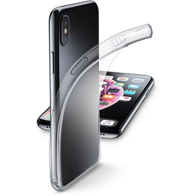 Cellularline Apple iPhone Xs Max Fine Weiche Handy Hülle Kunststoff Tasche Klar